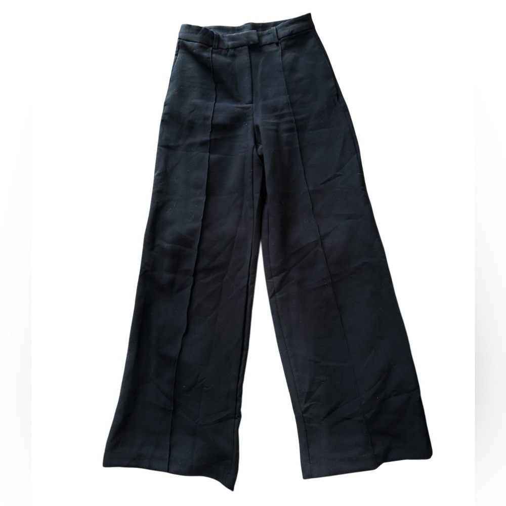 Forever 21 black wide leg black trouser size small office work pants women’s